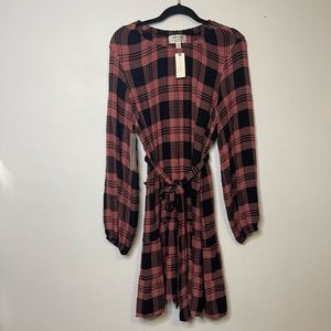 Cloth & Stone for Anthropologie Plaid Mini Dress XL